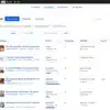 Campaigns admin list with six campaigns showing amount raised against the goal, supporters, end date, payout status and campaign status