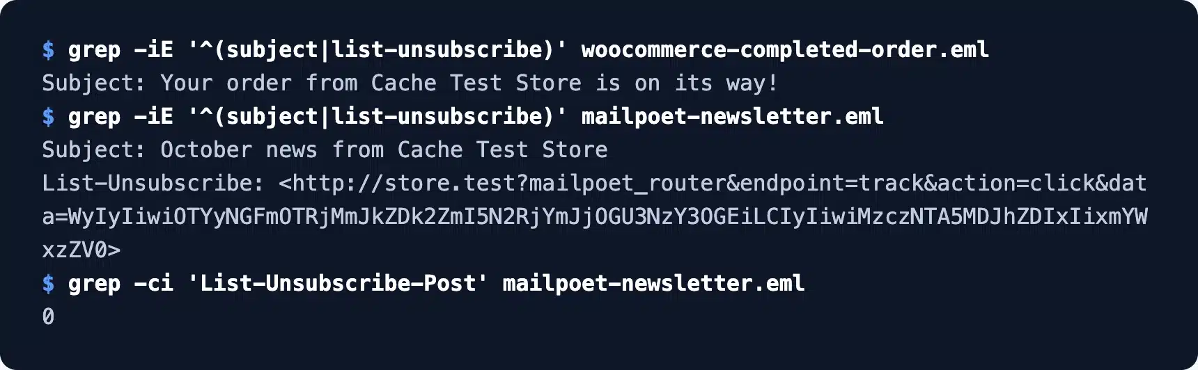List-Unsubscribe header missing from the WooCommerce email and present in MailPoet